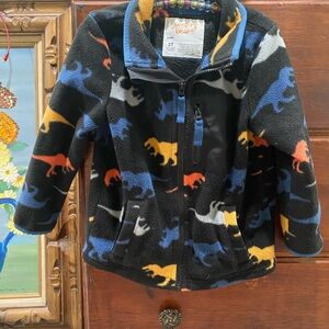 Jumping Beans Multicolor Dinosaur Fleece Jacket size 3t